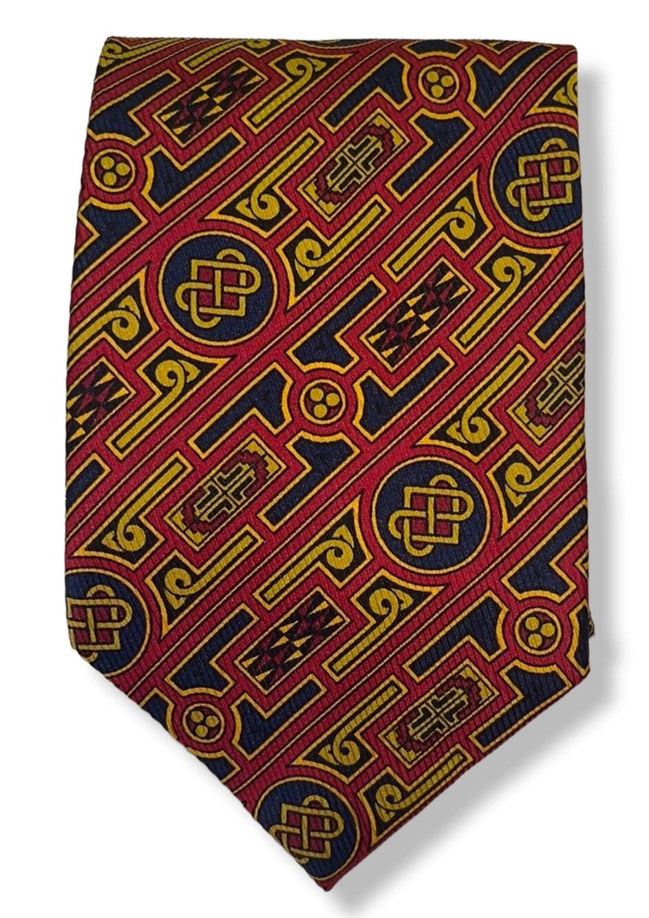 Vintage BSL CELTIC TIE COLLECTION ~ Red Multicolor ~ 4" x 56"
